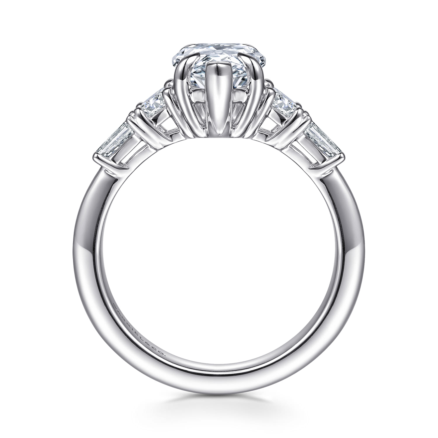 Commit - 14K White Gold Pear Shape Diamond Engagement Ring - 0.6 ct - Shot 2