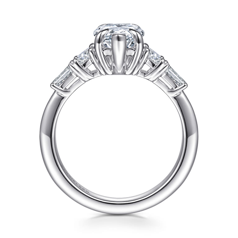 Commit - 14K White Gold Pear Shape Diamond Engagement Ring - 0.6 ct - Shot 2