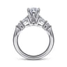 Carrie - 14K White Gold Pear Shape Five Stone Diamond Engagement Ring - 0.48 ct