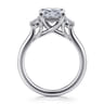 Sanaa - 14K White Gold Princess Cut 3 Stone Diamond Engagement Ring - 0.4 ct