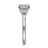 Sanaa - 14K White Gold Princess Cut 3 Stone Diamond Engagement Ring - 0.4 ct