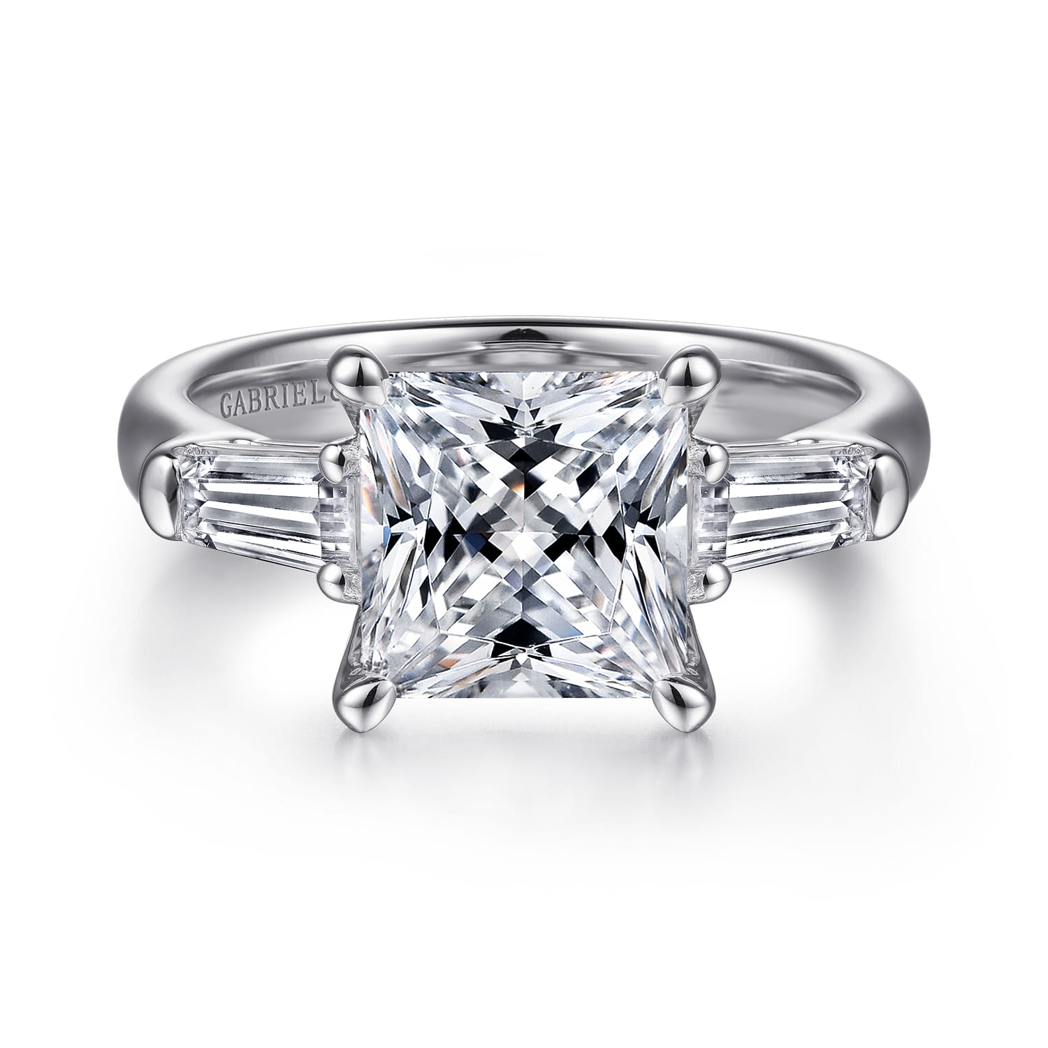 14K White Gold Diamond Engagement Ring - 0.5 ct - Shot 1