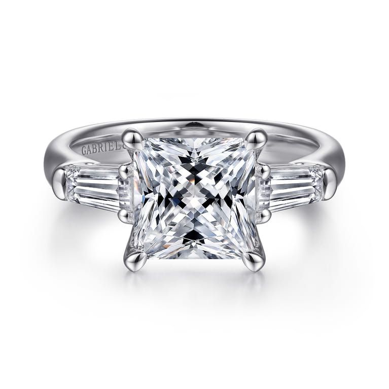 14K White Gold Diamond Engagement Ring - 0.5 ct - Shot 1