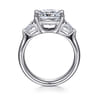 Meena - 14K White Gold Princess Cut Three Stone Diamond Engagement Ring - 0.44 ct
