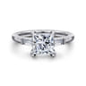 Acacia - 14K White Gold Princess Cut Three Stone Diamond Engagement Ring - 0.3 ct