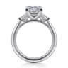 Acacia - 14K White Gold Princess Cut Three Stone Diamond Engagement Ring - 0.3 ct