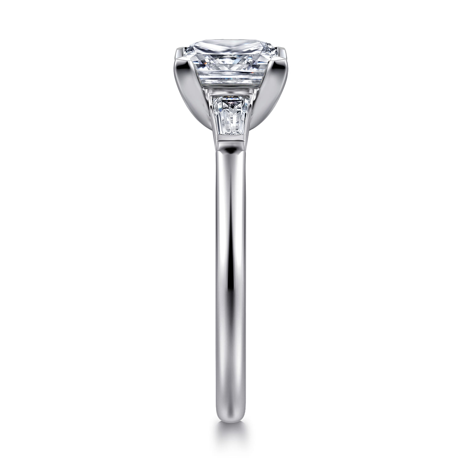 Acacia - 14K White Gold Princess Cut Three Stone Diamond Engagement Ring - 0.3 ct - Shot 4
