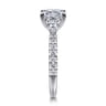 Abina - 14K White Gold Princess Cut Three Stone Diamond Engagement Ring - 0.75 ct