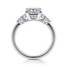 Wave - 14K White Gold Princess Cut Diamond Engagement Ring - 0.4 ct