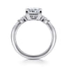 Dela - 14K White Gold Princess Cut Three Stone Diamond Engagement Ring - 0.17 ct