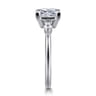 Dela - 14K White Gold Princess Cut Three Stone Diamond Engagement Ring - 0.17 ct