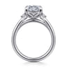 Blaise - 14K White Gold Princess Cut Three Stone Diamond Engagement Ring - 0.08 ct