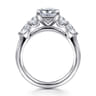 Estefani - 14K White Gold Princess Cut Diamond Engagement Ring - 0.8 ct