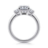 Stephi - 14K White Gold Princess Cut Three Stone Diamond Engagement Ring - 0.5 ct