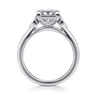 Charli - 14K White Gold Princess Cut Three Stone Diamond Engagement Ring - 0.1 ct