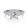 Alta - 14K White Gold Princess Cut Three Stone Diamond Engagement Ring - 0.5 ct