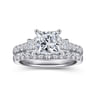 Alta - 14K White Gold Princess Cut Three Stone Diamond Engagement Ring - 0.5 ct