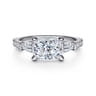 Cassidy - 14K White Gold Radiant Cut Three Stone Diamond Engagement Ring - 0.5 ct