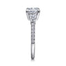 Cassidy - 14K White Gold Radiant Cut Three Stone Diamond Engagement Ring - 0.5 ct