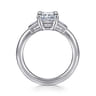 Lyon - 14K White Gold Radiant Cut Three Stone Diamond Engagement Ring - 0.3 ct