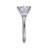 Emilie - 14K White Gold Five Stone Radiant Cut Diamond Engagement Ring - 0.9 ct