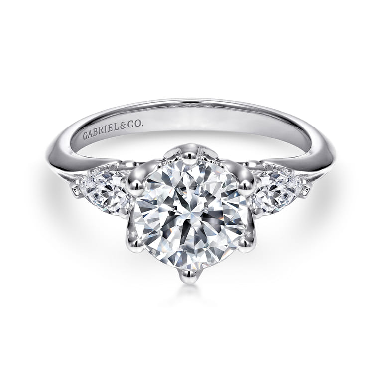 Rosario - 14K White Gold Diamond Engagement Ring - 0.4 ct - Shot 1