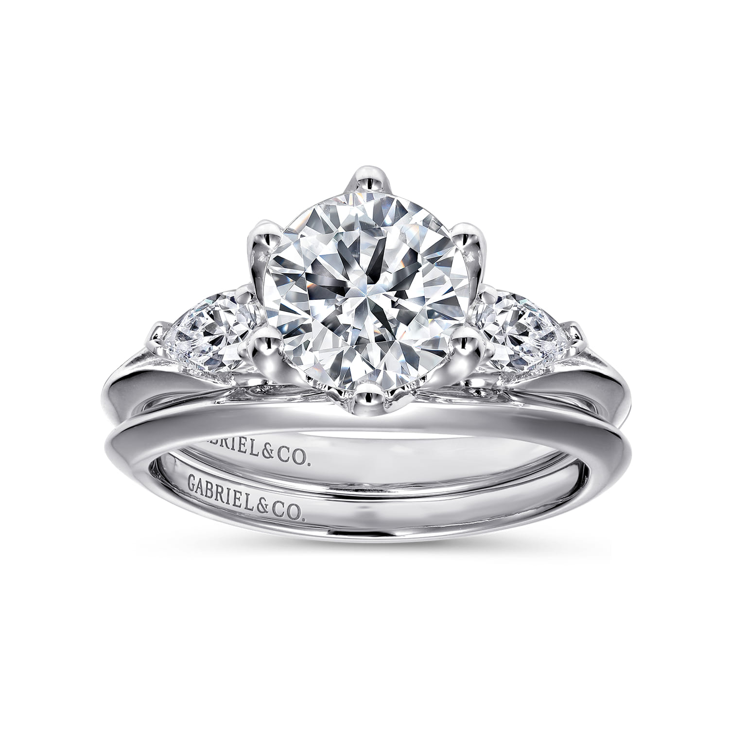 Rosario - 14K White Gold Diamond Engagement Ring - 0.4 ct - Shot 4