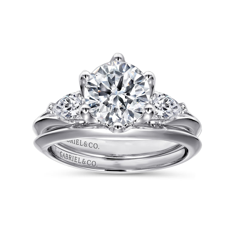 Rosario - 14K White Gold Diamond Engagement Ring - 0.4 ct - Shot 4
