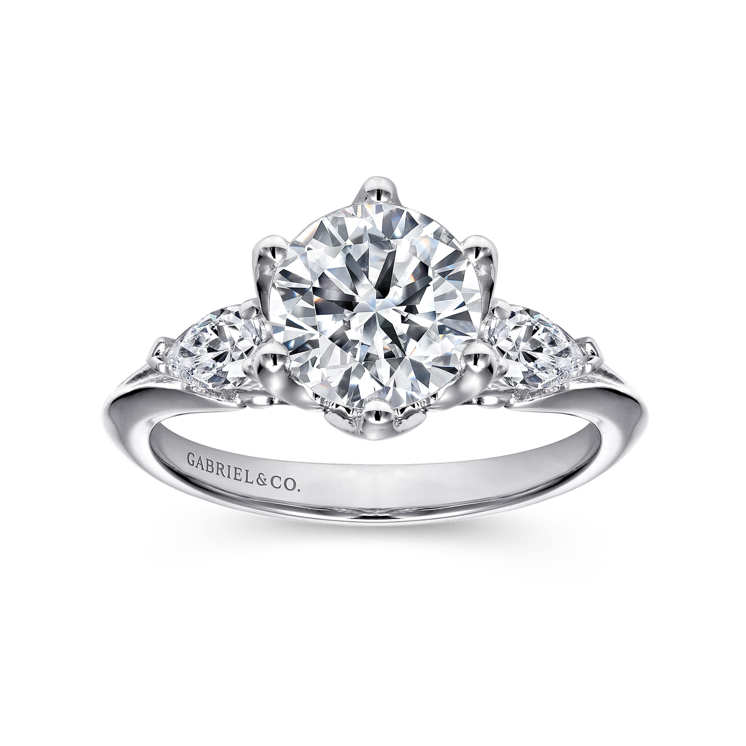 Rosario - 14K White Gold Diamond Engagement Ring - 0.4 ct - Shot 5