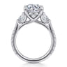Taryn - 14K White Gold Round 3 Stone Diamond Engagement Ring - 1 ct