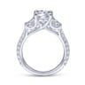 Taryn - 14K White Gold Round 3 Stone Diamond Engagement Ring - 0.95 ct