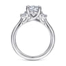 Sanaa - 14K White Gold Round 3 Stone Diamond Engagement Ring - 0.3 ct