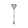 Sunday - 14K White Gold Round 3 Stone Diamond Engagement Ring - 0.29 ct
