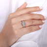Sunday - 14K White Gold Round 3 Stone Diamond Engagement Ring - 0.29 ct