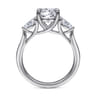 Sunday - 14K White Gold Round 3 Stone Diamond Engagement Ring - 0.4 ct