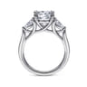 Sunday - 14K White Gold Round 3 Stone Diamond Engagement Ring - 0.6 ct