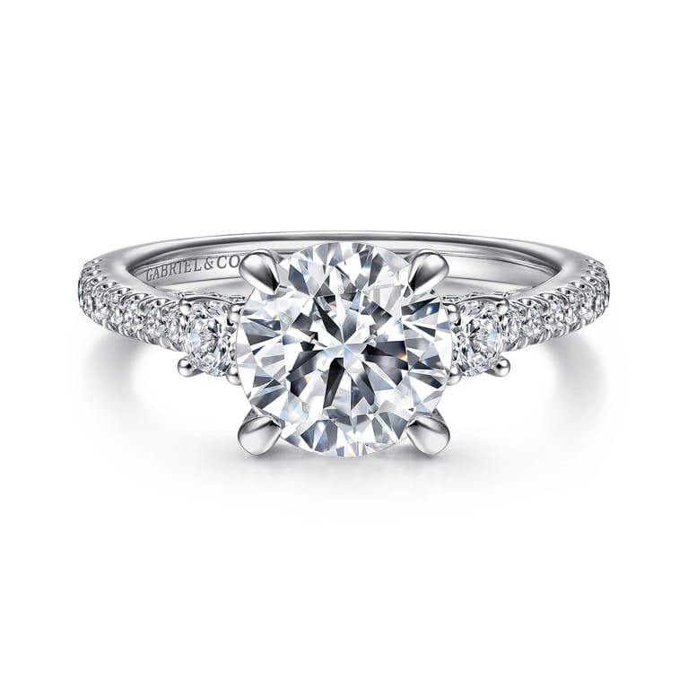 Finian - 14K White Gold Diamond Engagement Ring - 0.64 ct - Shot 1