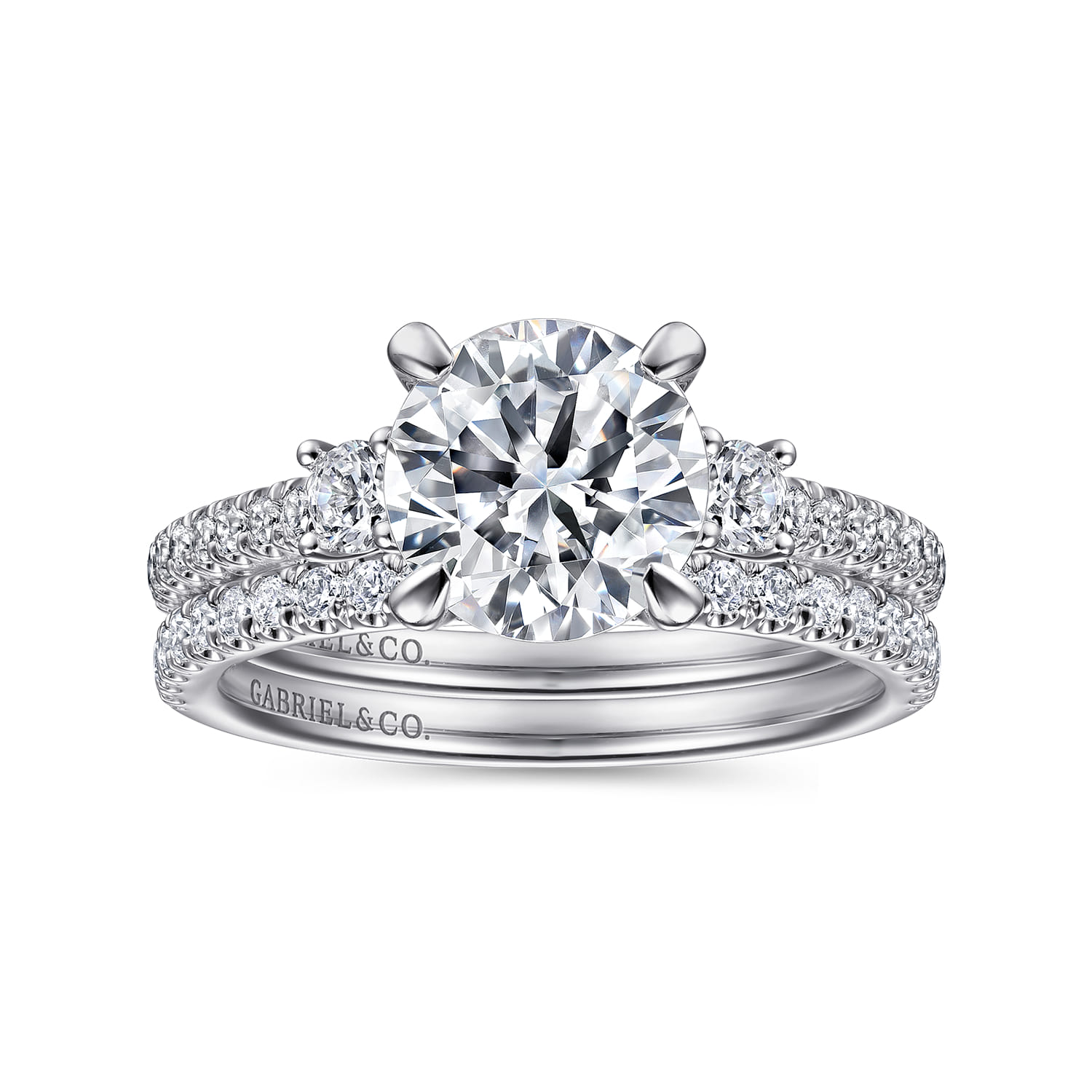 Finian - 14K White Gold Diamond Engagement Ring - 0.64 ct - Shot 4