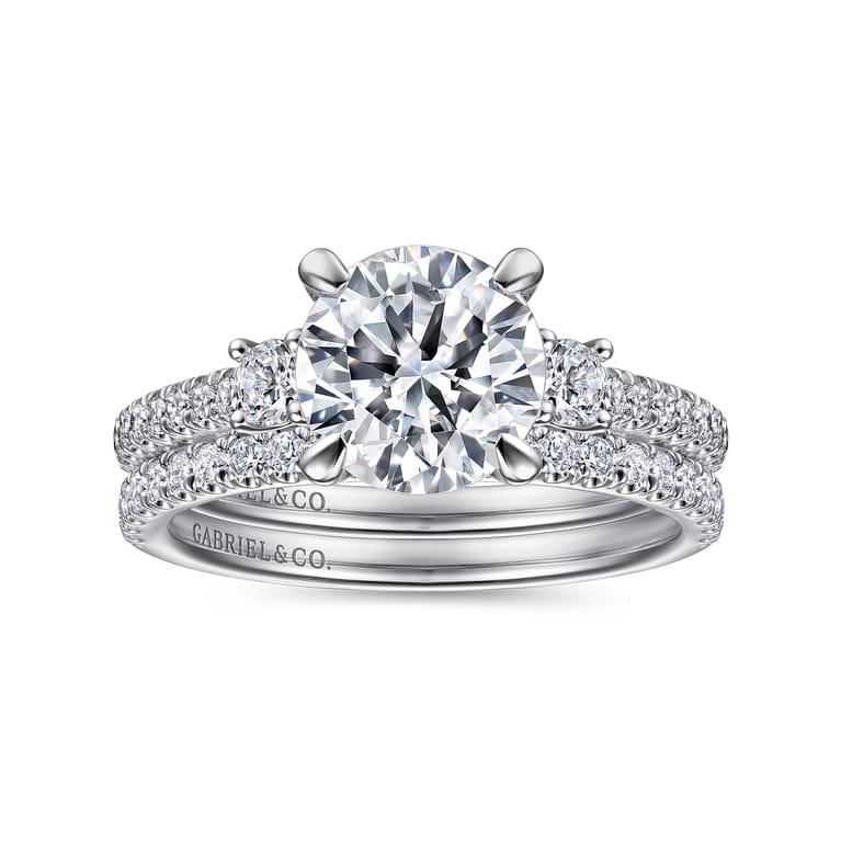 Finian - 14K White Gold Diamond Engagement Ring - 0.64 ct - Shot 4