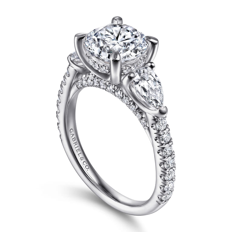 Holloway - 14K White Gold Round 3 Stone Diamond Engagement Ring - 1.5 ct - Shot 3