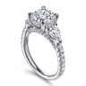 Holloway - 14K White Gold Round 3 Stone Diamond Engagement Ring - 1.5 ct