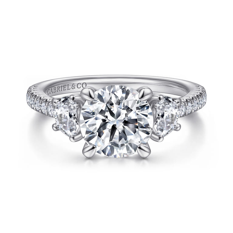 Wilda - 14K White Gold Diamond Engagement Ring - 0.82 ct - Shot 1