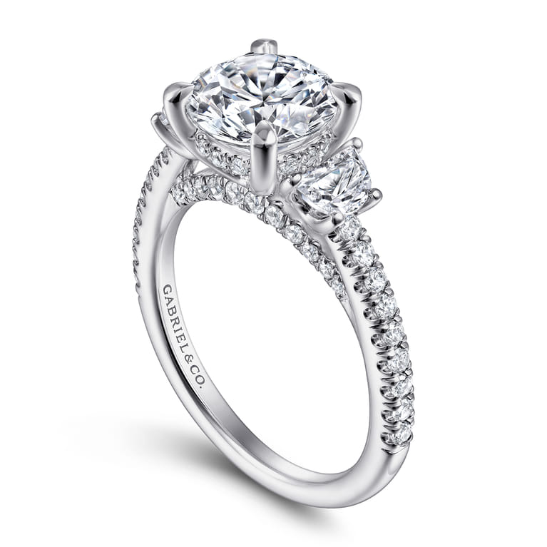 Wilda - 14K White Gold Diamond Engagement Ring - 0.82 ct - Shot 3