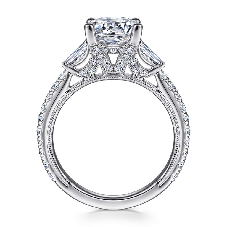 Yanna - 14K White Gold Diamond Engagement Ring - 0.65 ct - Shot 2