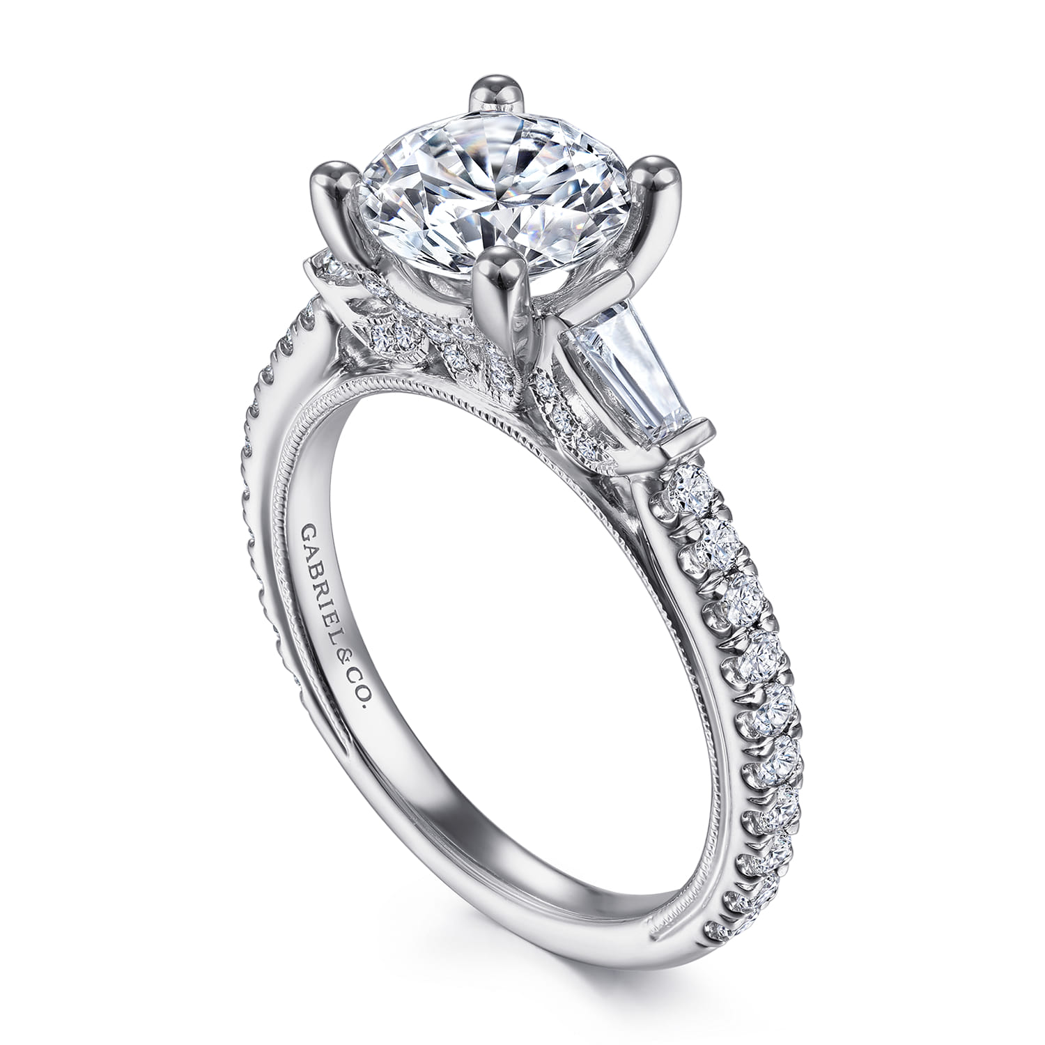Yanna - 14K White Gold Diamond Engagement Ring - 0.65 ct - Shot 3