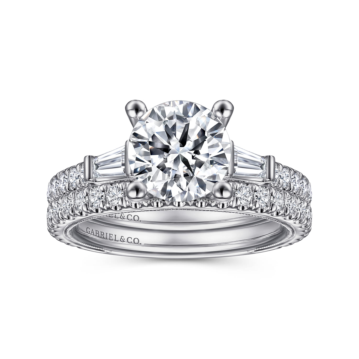Yanna - 14K White Gold Diamond Engagement Ring - 0.65 ct - Shot 4