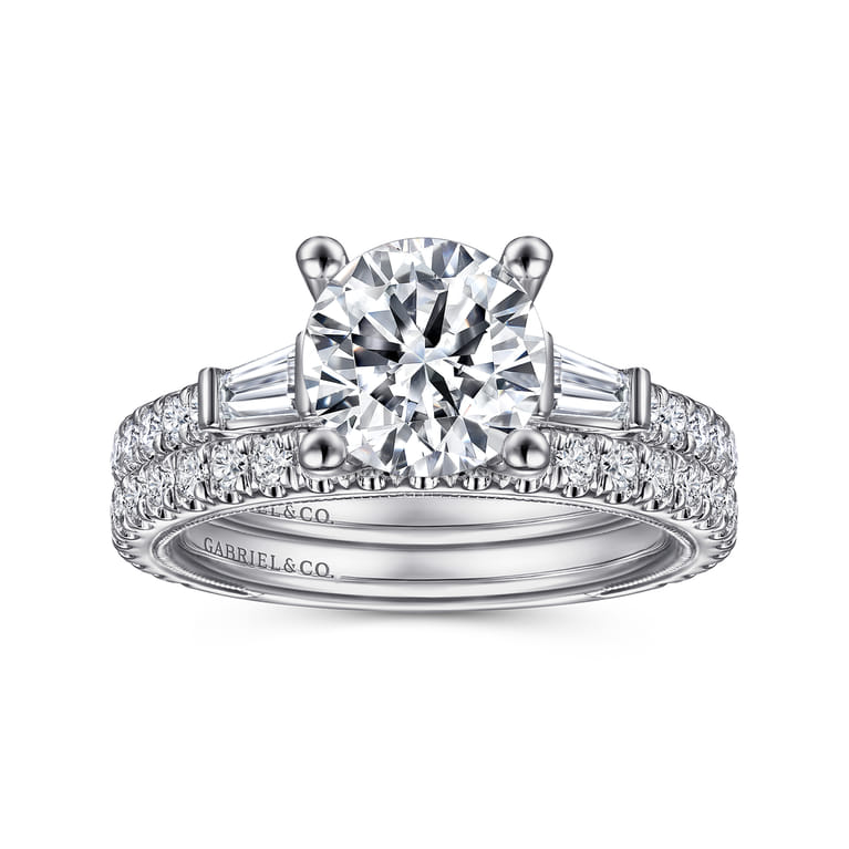Yanna - 14K White Gold Diamond Engagement Ring - 0.65 ct - Shot 4