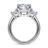 Aneta - 14K White Gold Round Three Stone Diamond Engagement Ring - 0.75 ct