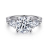 14K White Gold Diamond Engagement Ring - 0.98 ct
