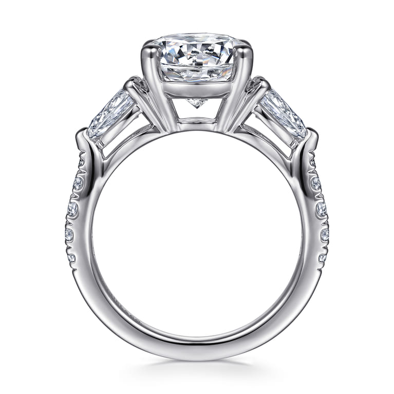 14K White Gold Diamond Engagement Ring - 0.98 ct - Shot 2